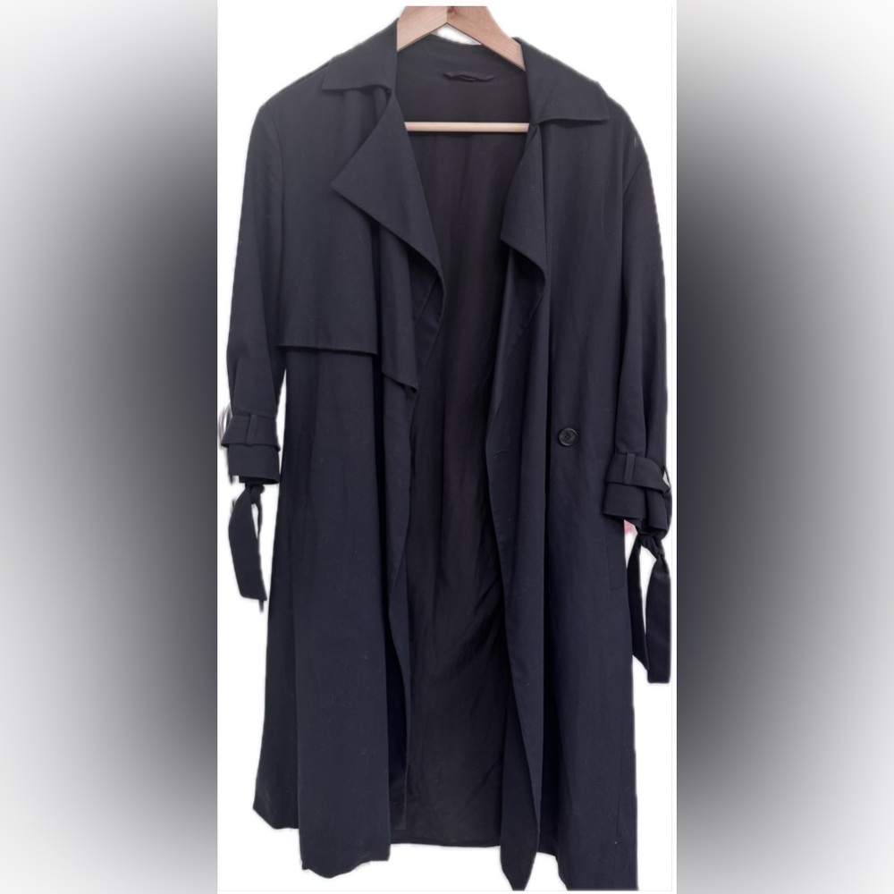 Allsaints Stylish Black Trench Coat